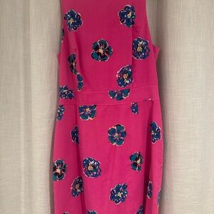 Lilly Pulitzer Pink Floral Midi Dress